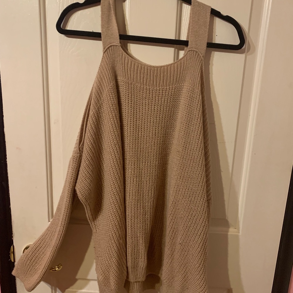 Cold shoulder sweater